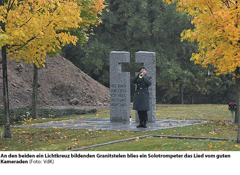 Gedenkfeier auf der Kriegsgräberstätte Neumark / Stare Czarnowo am 22. Okt. 2016